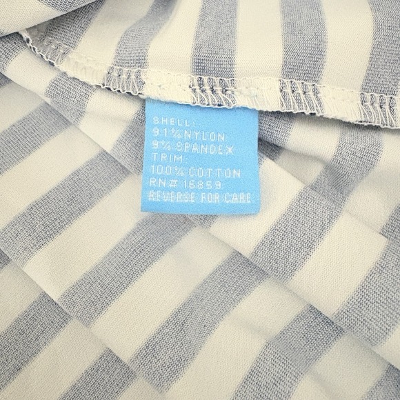 J. McLaughlin Catalina Cloth Nautical Striped Top Sz. L Stretch Vacation Preppy - Picture 6 of 6